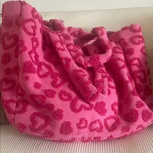 Pink Leopard Print Women's Bag